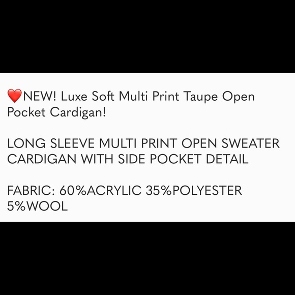 B29S🤎💗Luxury look+feel tan Southwest print cardigan w/pink +blue trim details - Picture 13 of 13